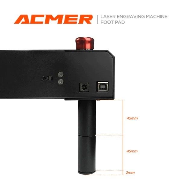 금속 높이는 레이저 gravurer Riser 검은 색 ACMER 레이저 graving 기계