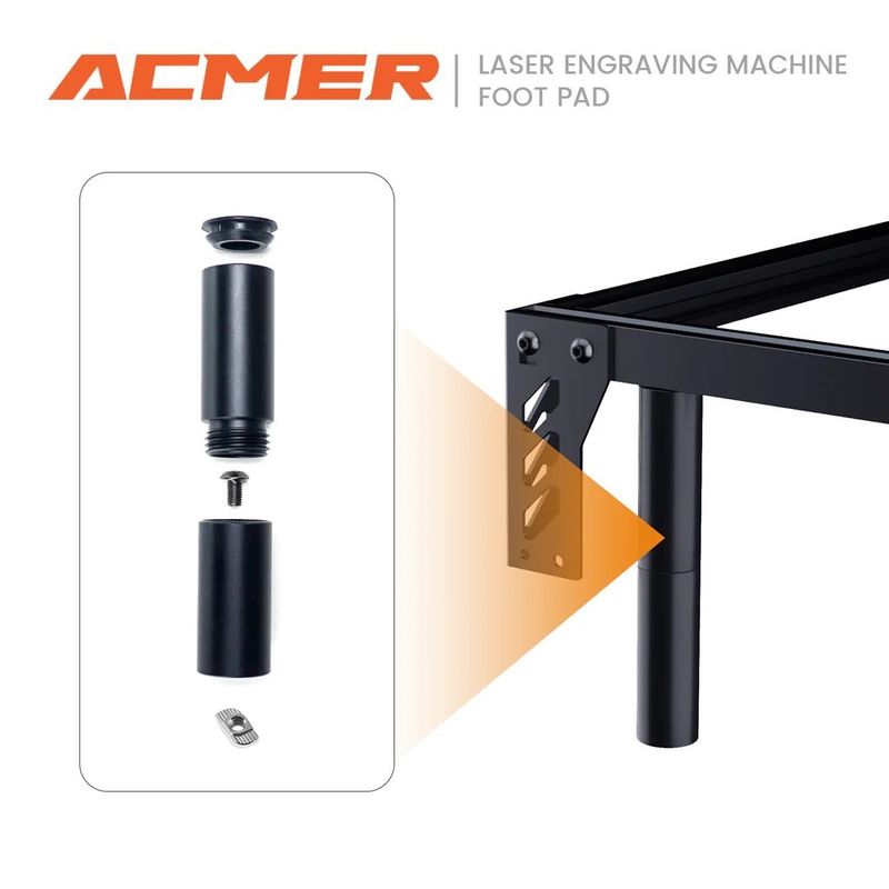 금속 높이는 레이저 gravurer Riser 검은 색 ACMER 레이저 graving 기계