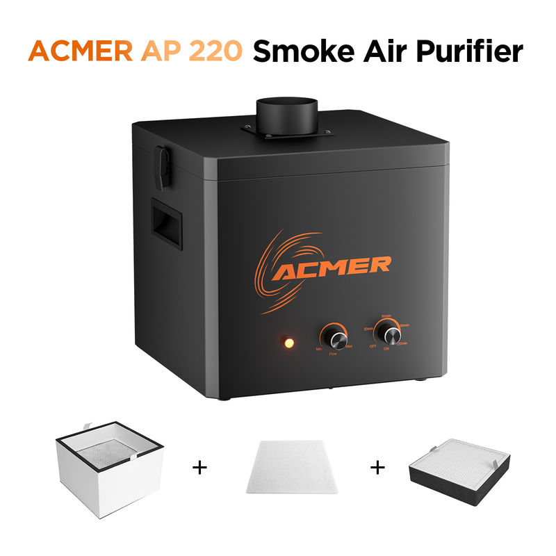ACMER AP220 연기 공기 정화기 레이저 graver 액세서리 10.6kg 120분 타이머 지속 시간