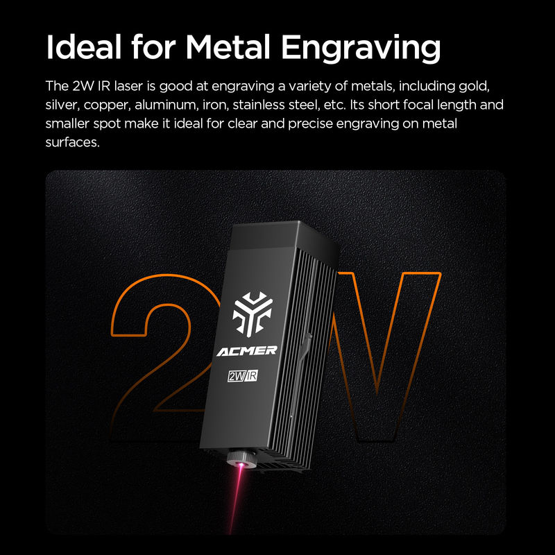 ACMER P3 레이저 모듈 IR 2w 섬유 레이저 조각기 0.03mm 금속 플라스틱 바위 아크릴